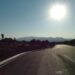 long empty road through Joshua Tree